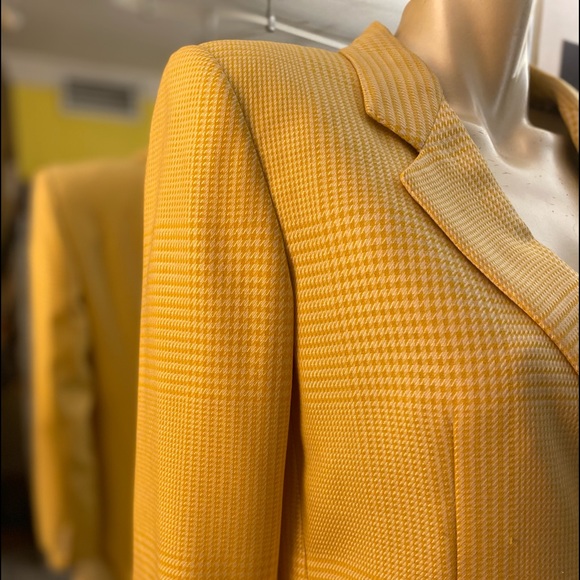 Burberry Suit Jacket and Skirt Set Authentic Vintage 80s Size 42 Silk and Wool - Picture 5 of 16